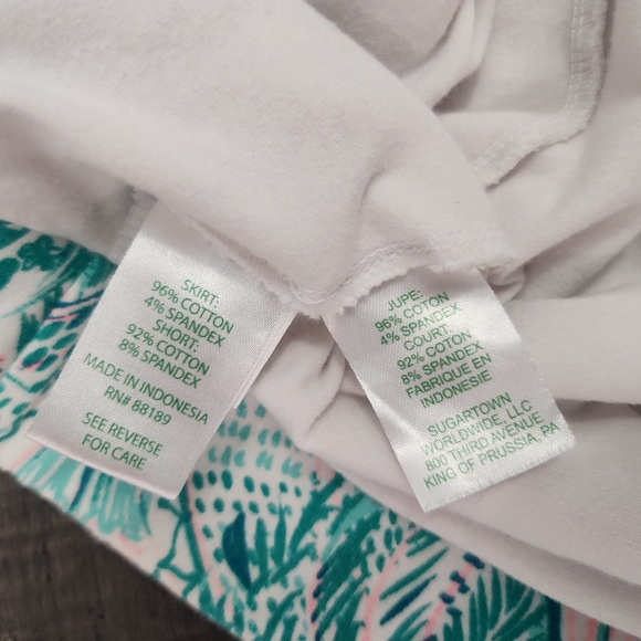 Lilly Pulitzer Madison Skort, Bright Agate Green Colorful Camelflage, Large - Picture 7 of 8